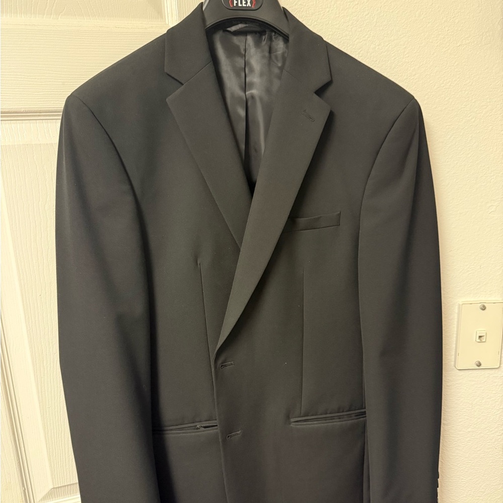Van Heusen Flex Solid Black Suit Jacket/ Blazer - image 1